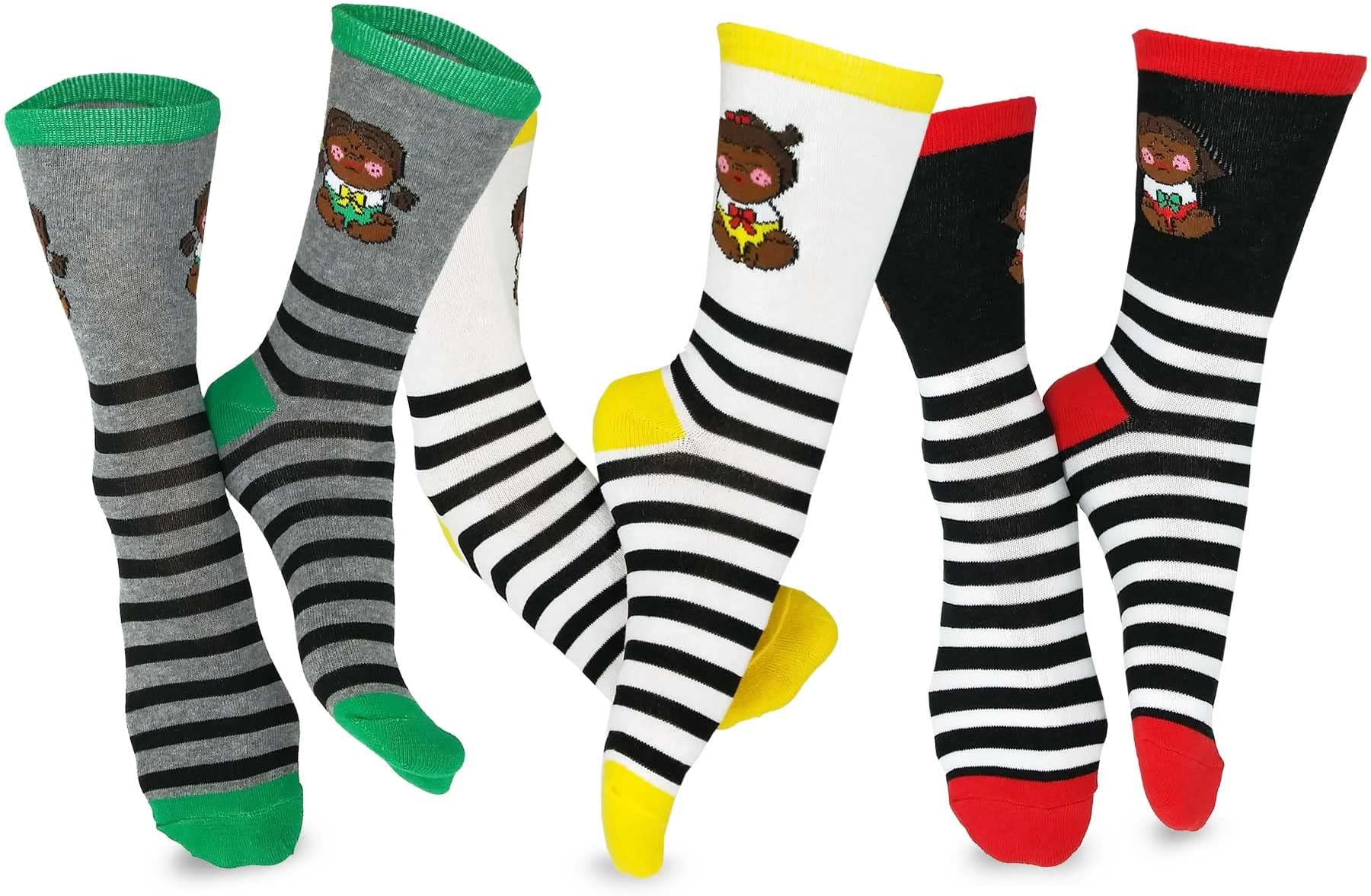TeeHee Crazy Fun Silly Funky Girls Socks Novelty Knee High and Crew for Women Multipair Cotton