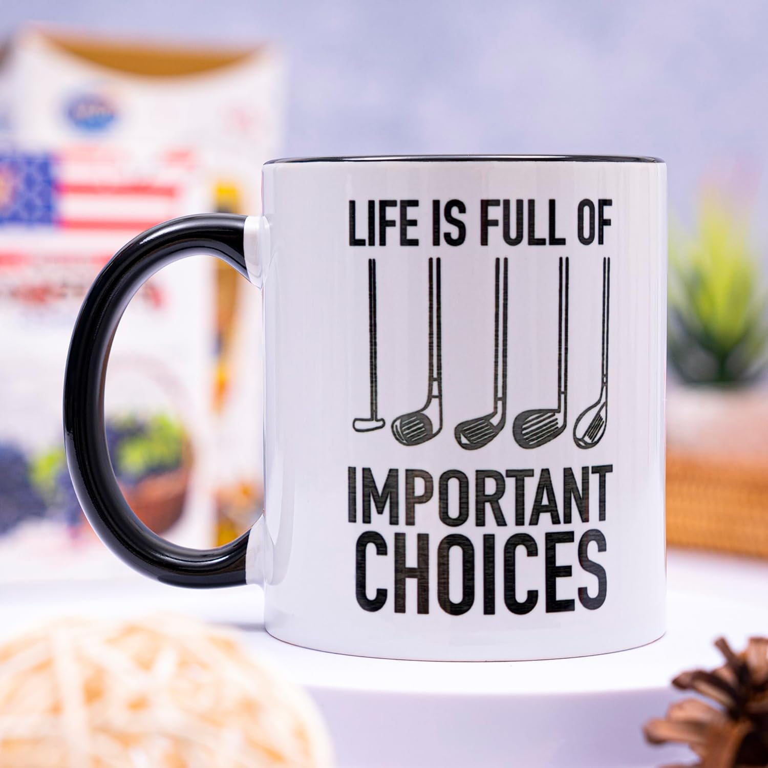 decorluxes Golf Gifts for Dad 11oz Ceramic Mug, Best Dad by Par Mug, Funny Golf Gift for Men, Husband, Gifts for Father’s Day, Birthday (Design 3) - Image 4