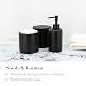 ZCCZ - Black Matte Bathroom Accessories Set 6 Pcs - Toothbrush Holder, Lotion Soap Dispenser, 2 Qtip Holder Dispenserr, Vanity Tray, Bathroom Tumbler - Decorative Countertop Vanity Organizer Product Image 5