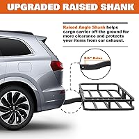 Vista 3 de WEIZE Cesta de Carga con Enganche para SUV, Camión - 53x19 Pulgadas, Capacidad de 500LB, con Bolsa Impermeable, Correa de Red, Tensor, Recubierto