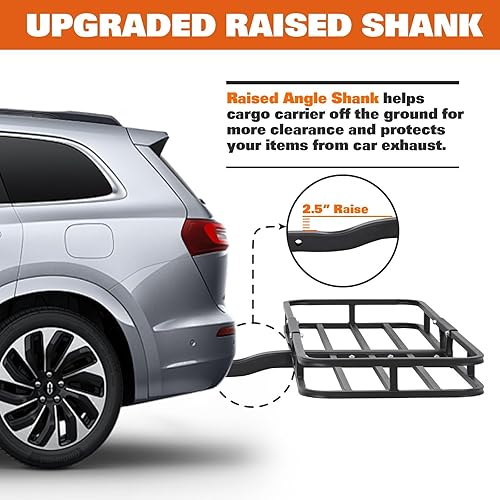 Miniatura 4 de WEIZE Cesta de transporte de carga para SUV, camión, 53 x 19 pulgadas, capacidad de 500 libras, con bolsa impermeable, correa de red, tensor,