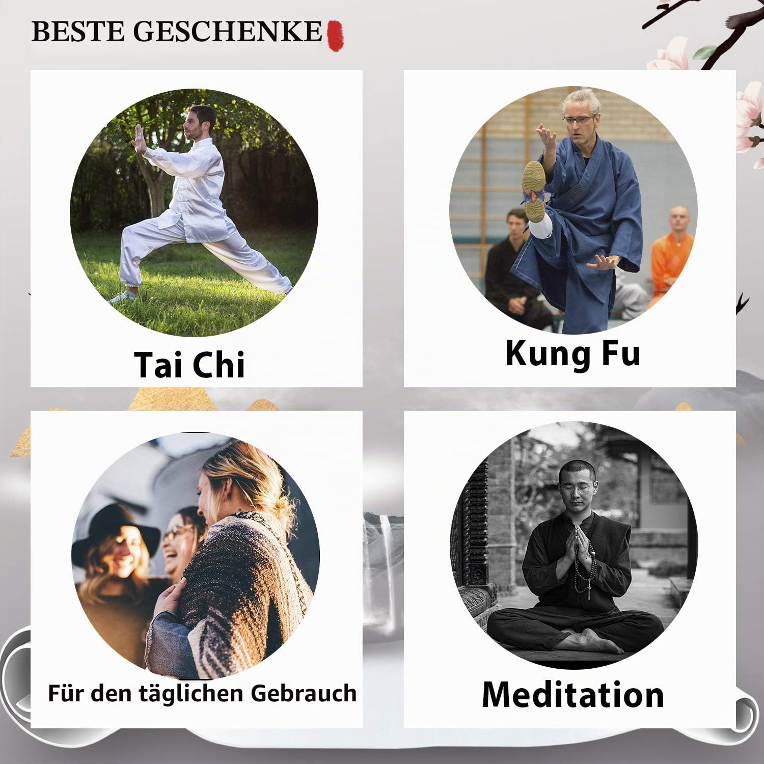 BBLAC 2KEY Traditionelle chinesische Uniformen für Tai Chi und Wing Chun aus Milchseide