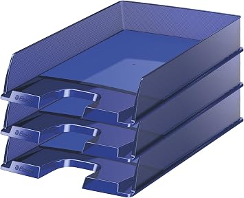 Esselte A4 Letter Tray, Blue, Pack of 10, Europost Range, 623600