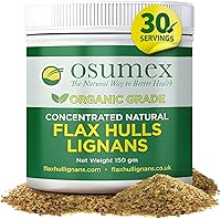 Vista 1 de Polvo de cáscara de semilla de lino 5.29 oz – Semillas de lino orgánicas altas en lignan SDG para la digestión, concentrado natural, conchas