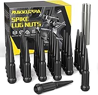 Vista 8 de MIKKUPPA Tuercas de llanta de rueda de 1/2-20, 20 tuercas negras de 1/2 x 20 pulgadas sólidas de 4.4 pulgadas de alto con 1 llave de enchufe