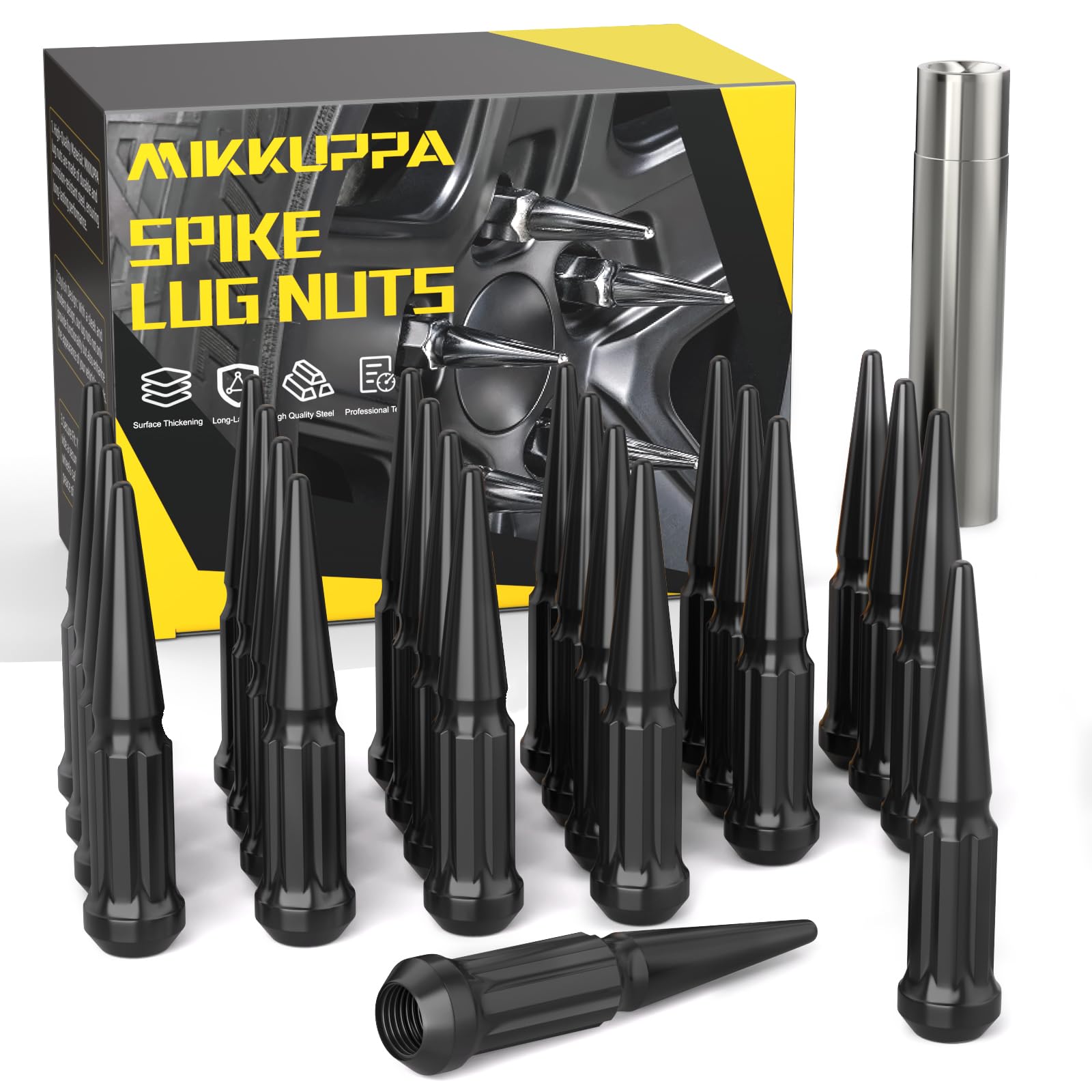 ゆぅ6969 Amazon.com: MIKKUPPA 12x1.5 Spike Lug Nuts - 24pcs M12x1.5