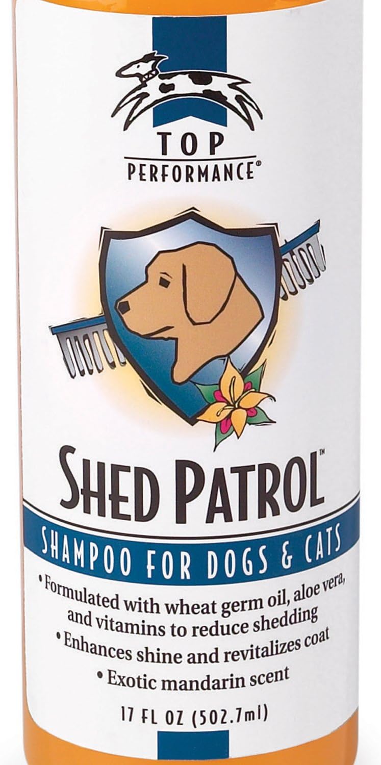Top Performance Shed Patrol De-Shedding Dog and Cat Shampoo, 17-Ounce : Pet Shampoos : Pet Supplies