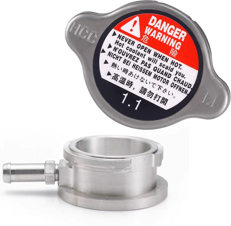 Pescoço de abastecimento do radiador para solda WINTOWIN em alumínio, diâmetro interno de 32 mm com tampa – 1 conjunto
