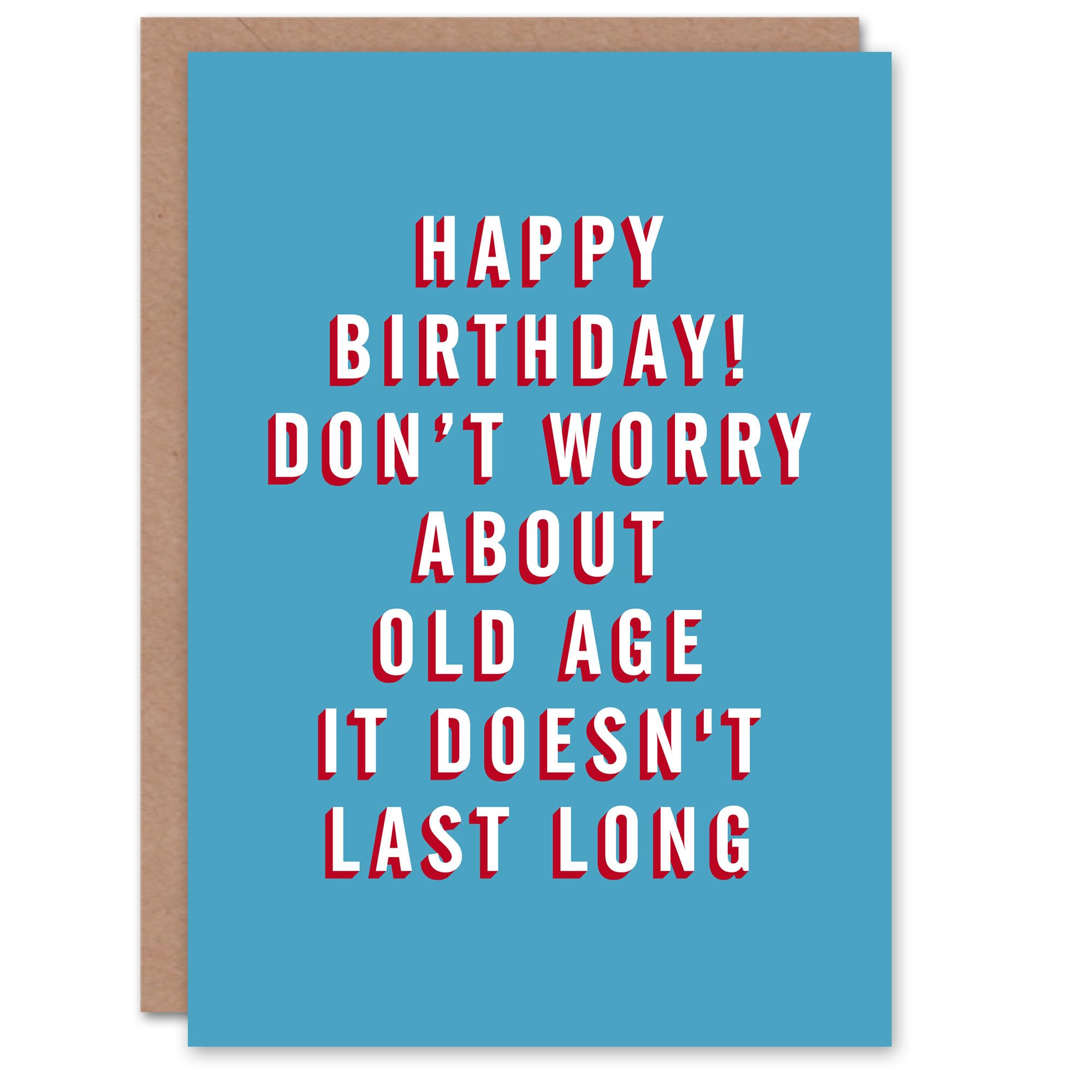 Artery8 Men's Funny Birthday Card - Blue