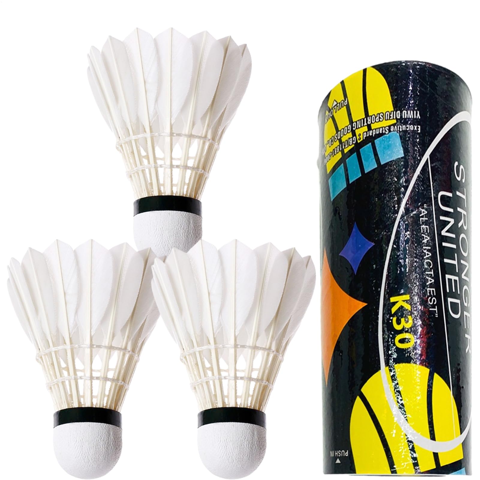 Hitburu Badminton Shuttlecocks | Hight Speed Badminton Shuttlecocks,Balance Great Stability Sports Accessories Lightweight Shuttle Cocks for family, Indoor & Outdoor