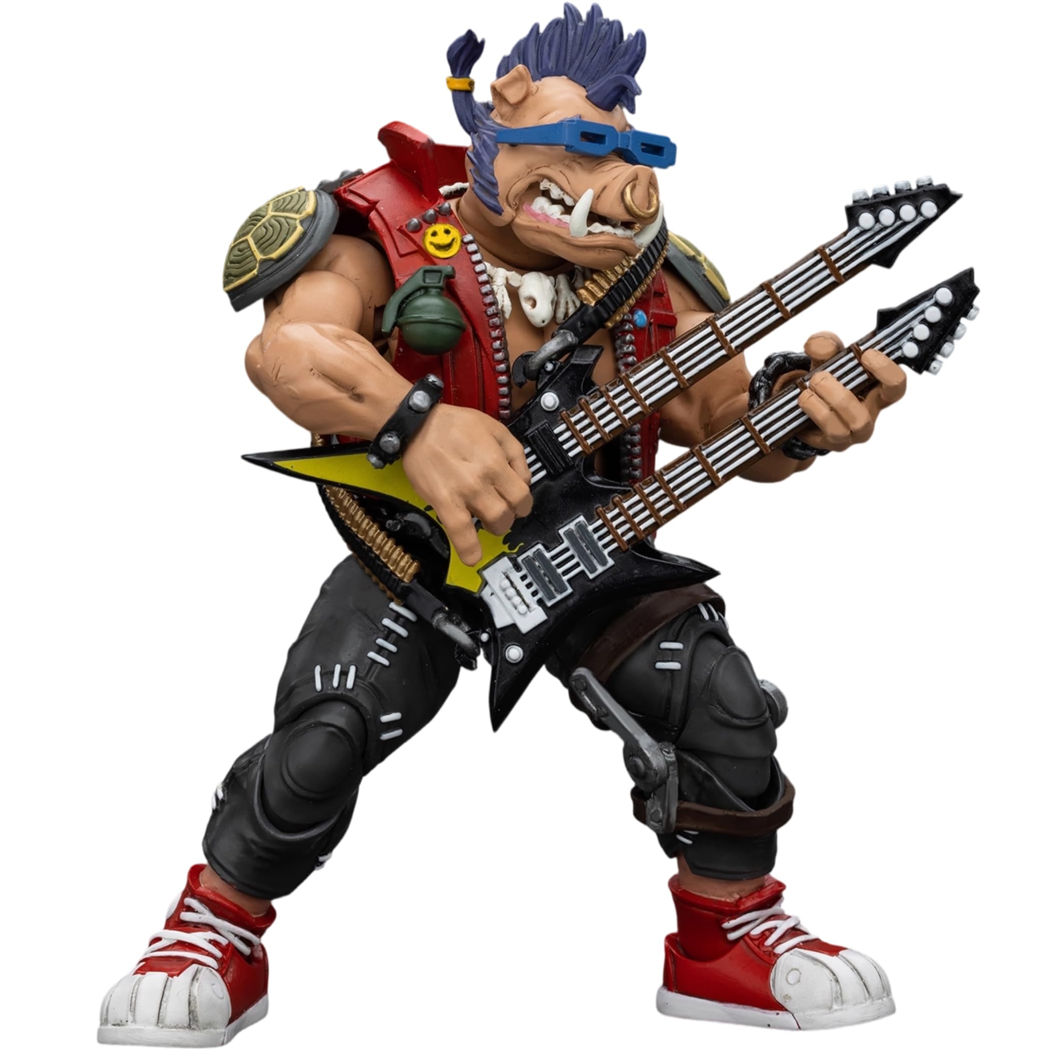 JOYTOY TMNT-Beebop Figurine d'action Beebop 1/18 Armes détachables Joints articulés 11,4 cm Modèle de collection Cadeau d'anniversaire Collectionneurs de films