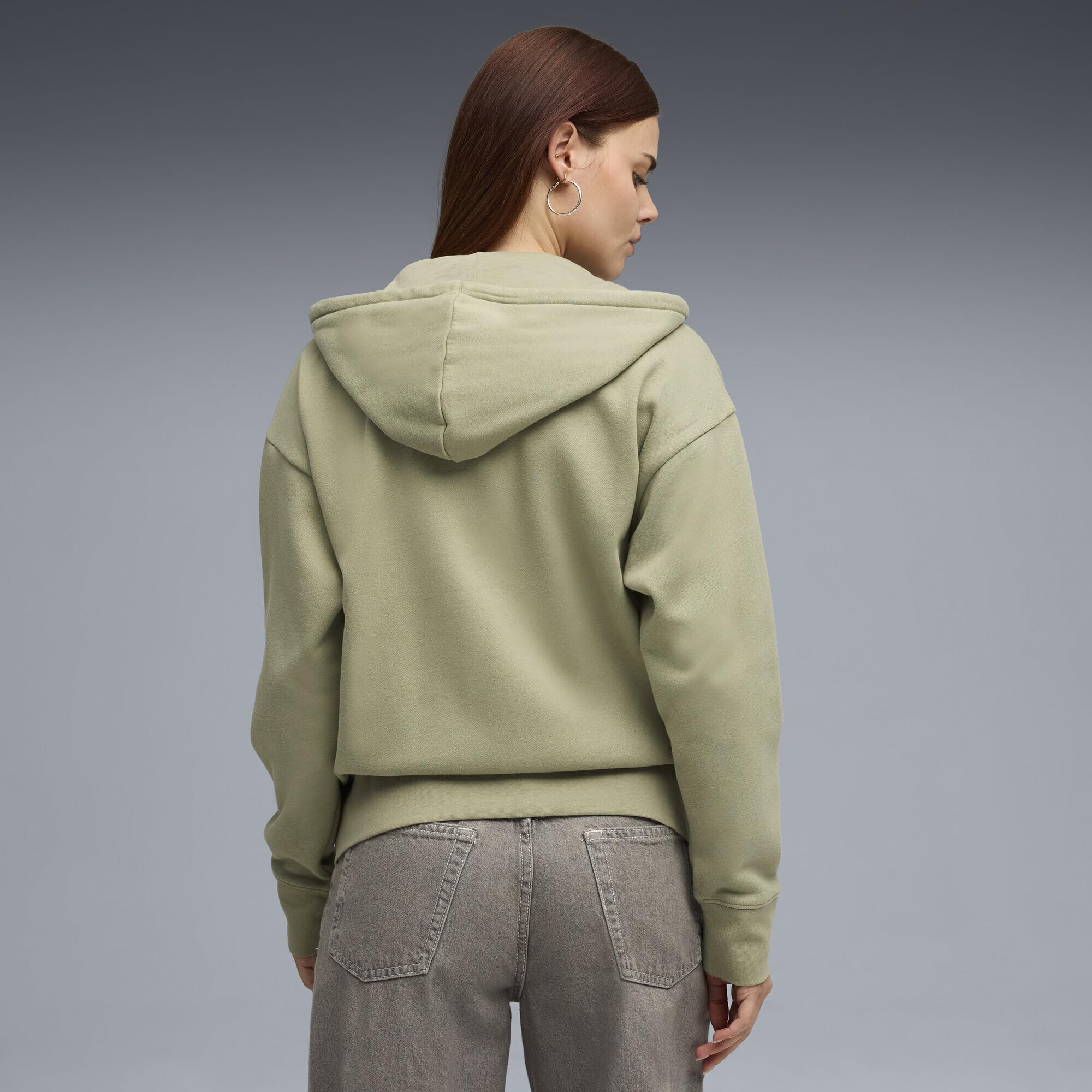 PUMA HER Relaxed bluza z kapturem na całej długości FL