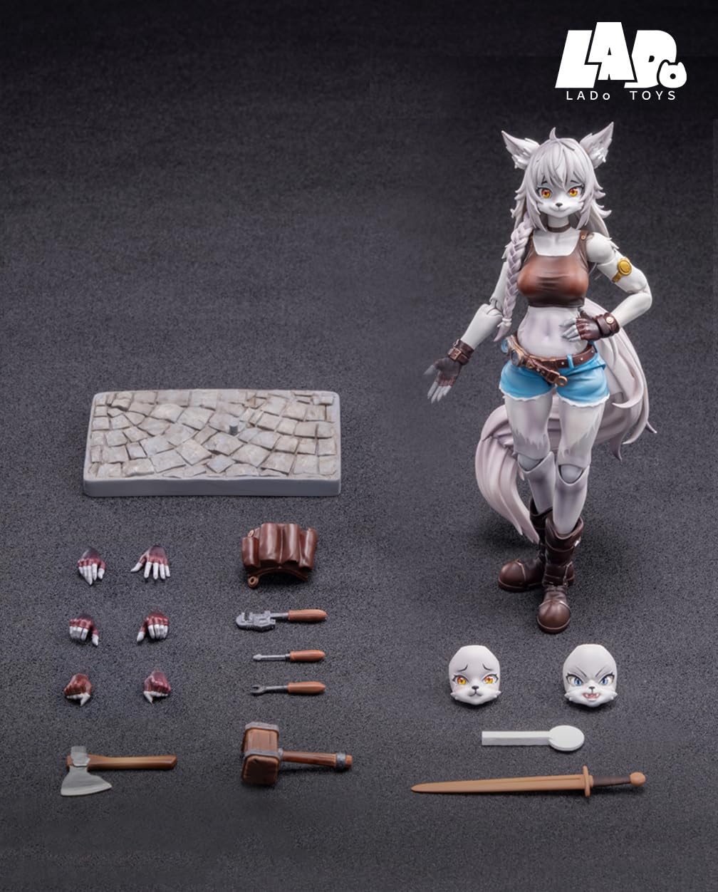 TOYVERSE LADOTOYS 1/12 Action-Figur, magische Kontinente Abenteurer-Trupf, Teil 1, Repair Liya Alopex, bewegliche Gelenke, Charaktermodell, ab 15 Jahren
