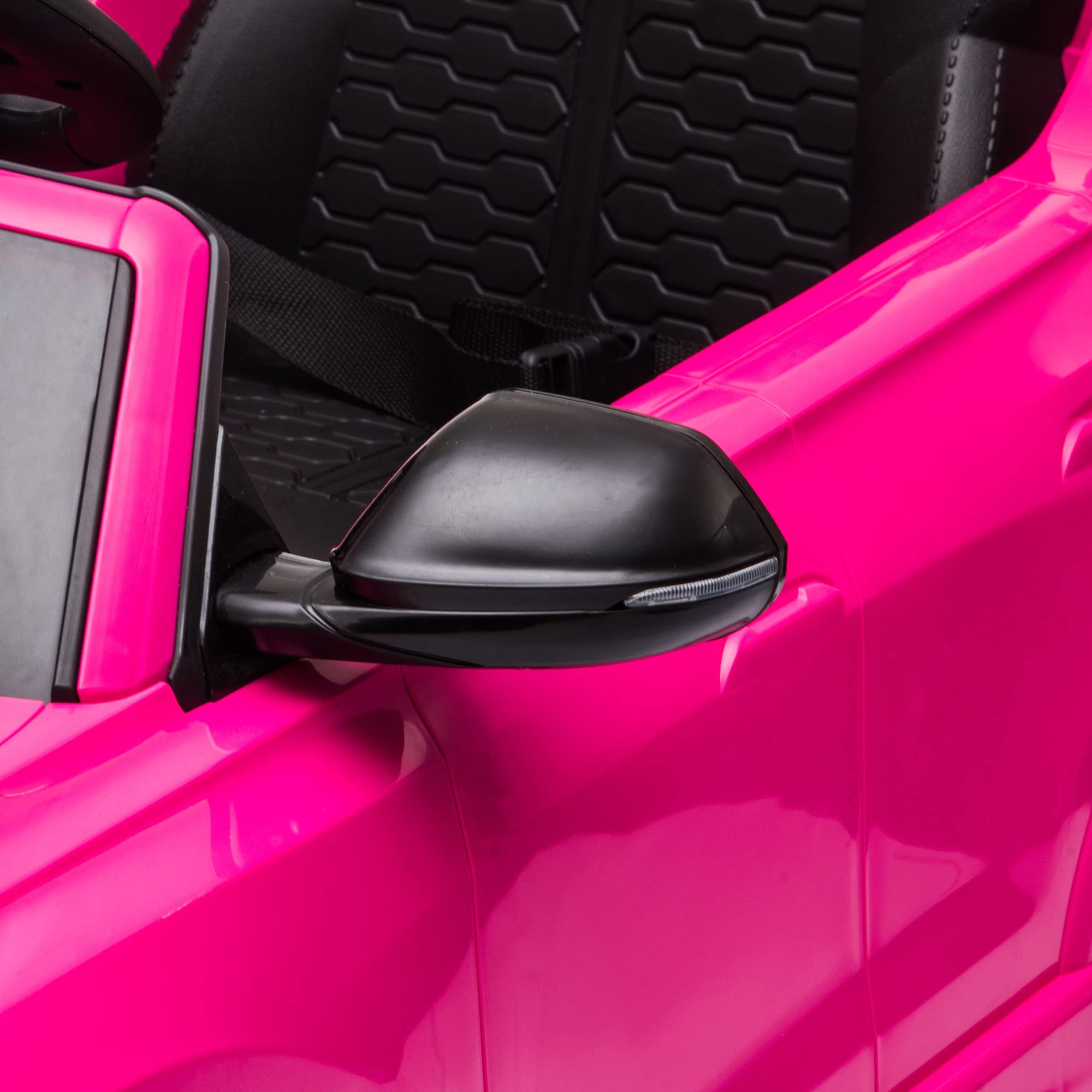 HOMCOM Coche Eléctrico Infantil +3 Años Licencia Audi RS Q8 con Batería 6V 2 Motores Mando a Distancia Música Bocina y Luces Velocidad Máx. 3km/h 101x62x51 cm Rosa