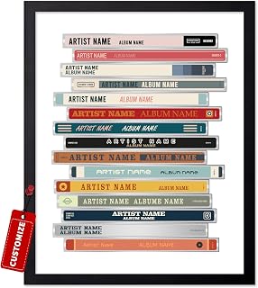 Poster Master Personalized CD Stack Print, Customized Music Poster and Canvas, Song Collection Art, Gift for Family, Loved Ones, Friends, Available in 8x10 to 30x40