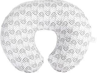 Boppy Nursing Pillow Original Support, Gray Cable Stitches, Ergonomic Nursing Essentials for Bottle and Breastfeeding, Firm Fiber Fill, with Removable Nursing Pillow Cover, Machine Washable