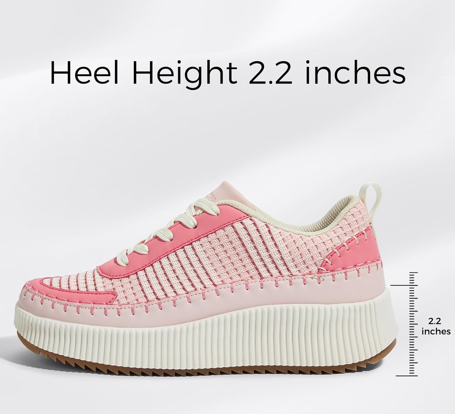 LUCKY STEP Women's Platform Sneakers Rhinestone Fashion Chunky Casual Sparkly Retro Braided Walking Shoes - Image 5