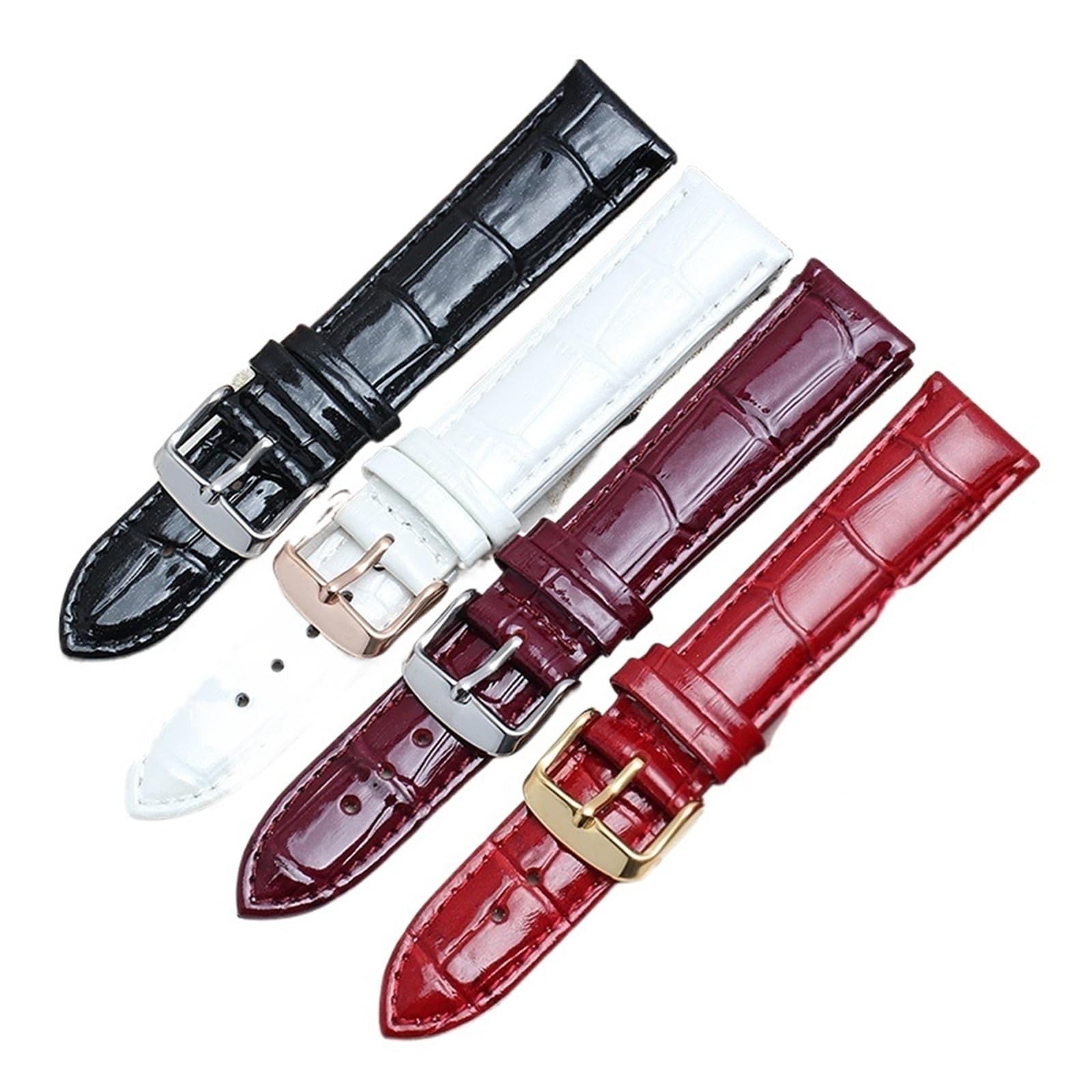 NASUNJIA Correa De Reloj Cuero Genuino, Suave Y Cómoda, Accesorios For Mujer 14, 16, 18 20 Mm