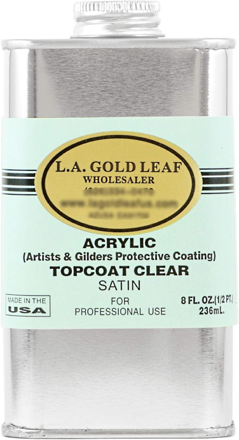 L.A. Gold Leaf Acrylic Topcoat Satin (Outdoor/Indoor Use) 8oz.