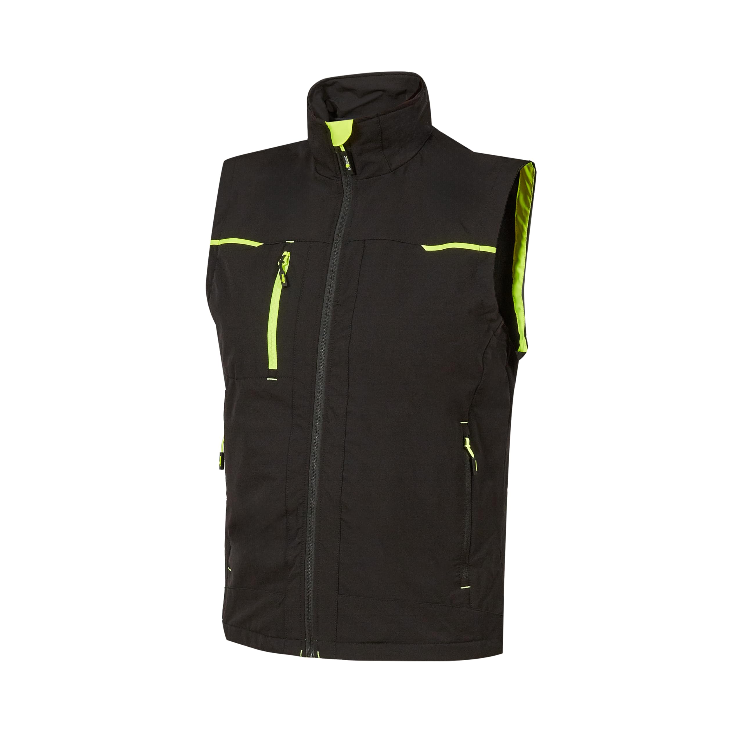 U-POWER | Gilet da Lavoro Uomo con Zip SATURN, Impermeabile, Traspirante, 90% nylon 10% spandex