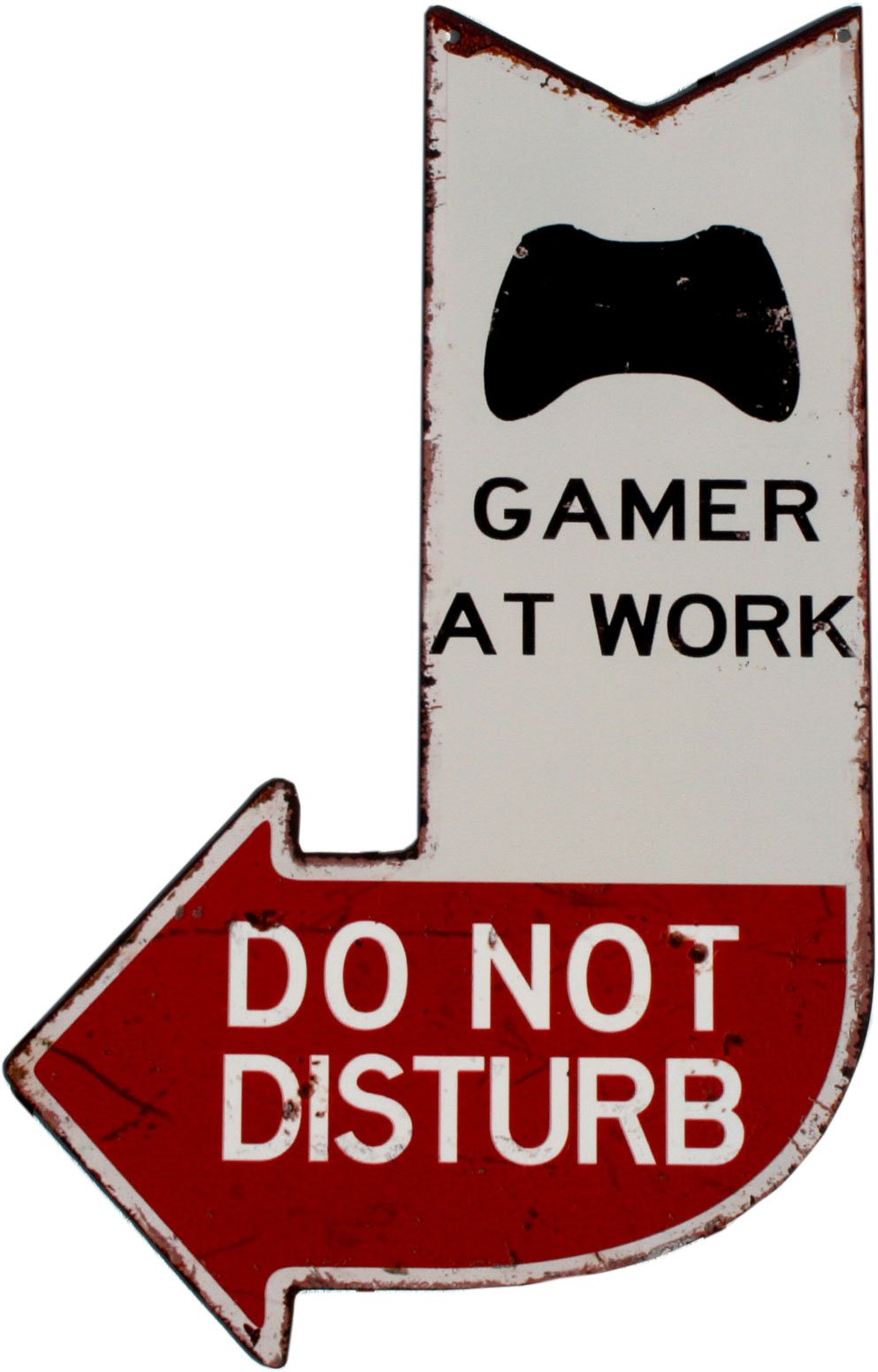 Moritz Targa In Metallo Vintage 'Caution Angry Gamer' - Decorazione 20x25 Cm Per Parete
