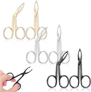 Scissor Tweezers 6PCS Tweezer with Handles Stainless Steel Eye Brow Pluckers Hair Remover for Women Facial Hair Eyebrows Care (Gold Silver Black)