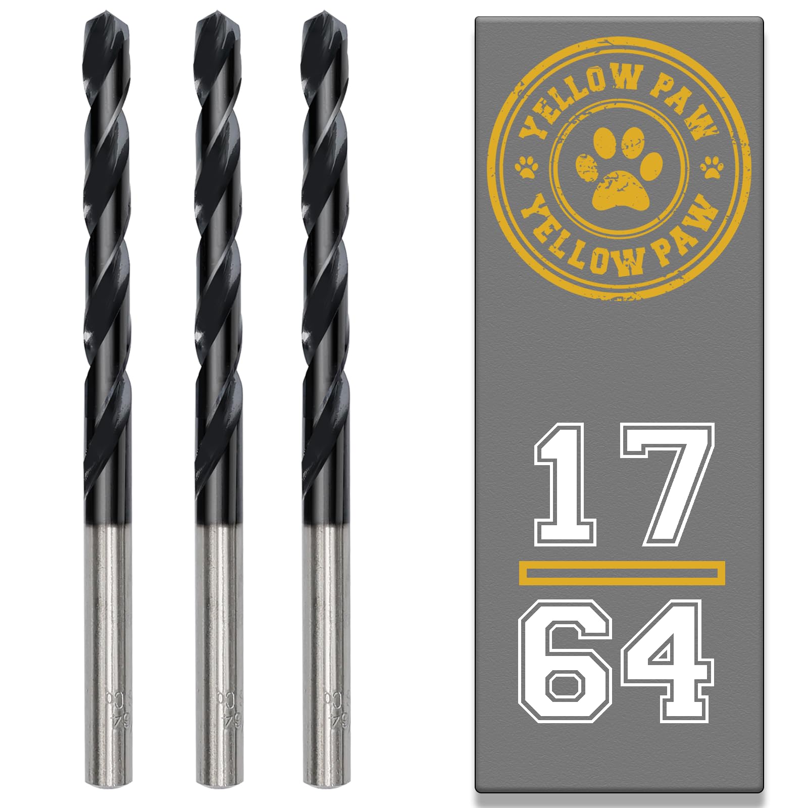 Photo 1 of 17/64 Inch Drill Bit (3 Pack) Industrial Grade M35 Cobalt Titanium Aluminum Nitrite - 17/64" Diameter & Total Length of 3-1/2" with Working Length of 2-1/4" Easily Drill Into Metal, Steel, & Aluminum