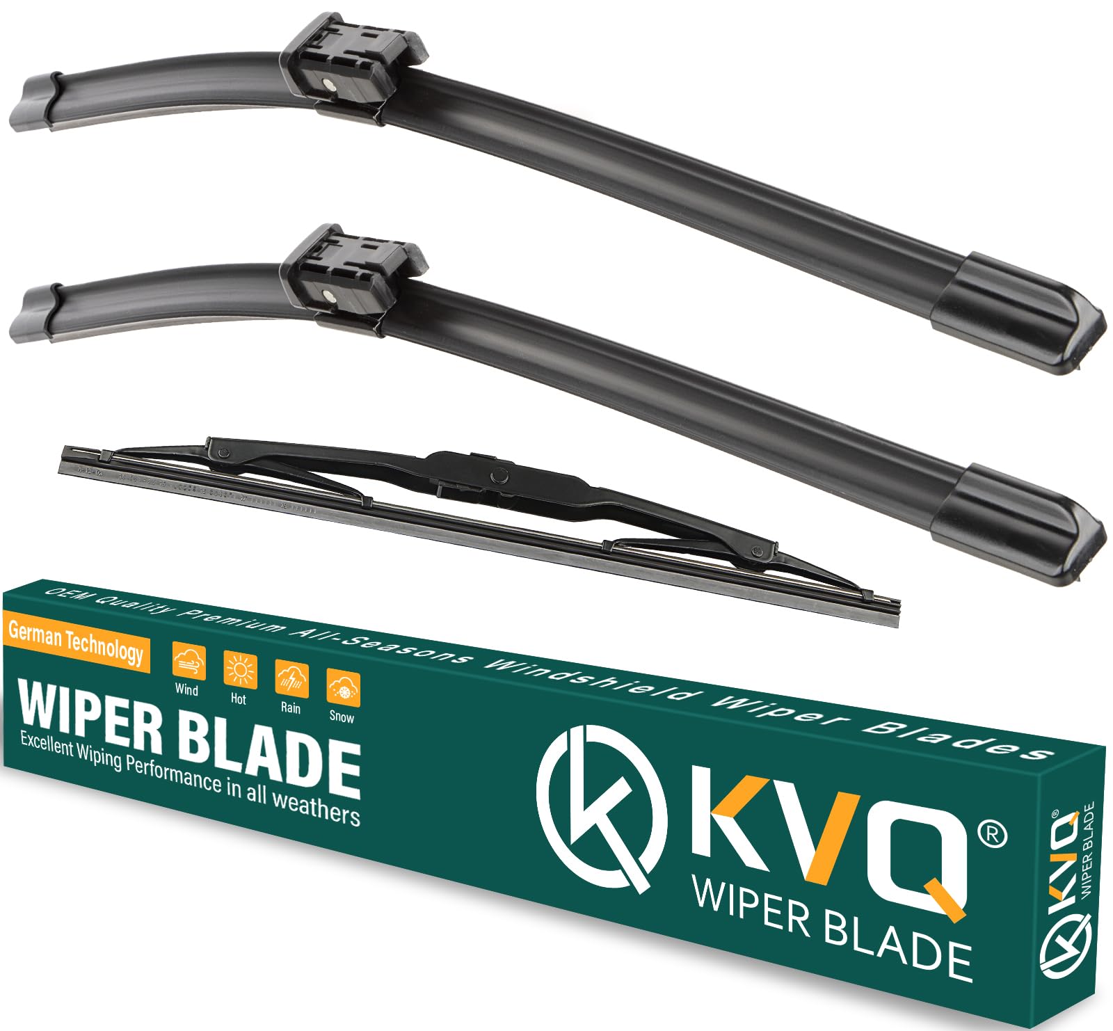 Windshield Wiper Blades Replacement for Chevy Chevrolet Bolt EV 2017 2018 2019 2020 2021,Original Equipment Replacement Front Rear Wiper Blade Set - 26" 26" 12" (Set of 3)
