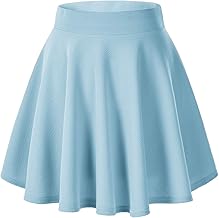 Donna Base Casual Elastico Vita Svasato Mini Gonna Eleganti A-Linea Pull-On Skater Gonne