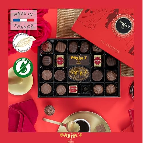 Miniatura 5 de Maxim's de Paris Surtido de dulces gourmet de leche y chocolate amargo 22 chocolates 7.6 onzas