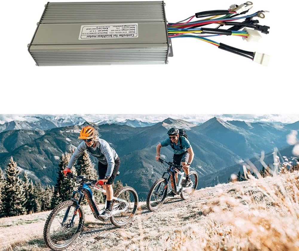 DAZZLEEX Ebike Brushless Controller, 1500W 36/48V KT-35A Ebike Sine Wave Controller with Lightline for E-Bike Scooter