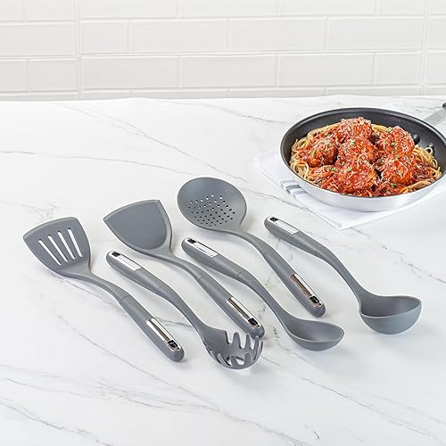 Miniatura 4 de Restaurantware Juego de utensilios de silicona, paquete de 1, mango antideslizante, juego de 6 herramientas de cocina, accesorios de cocina