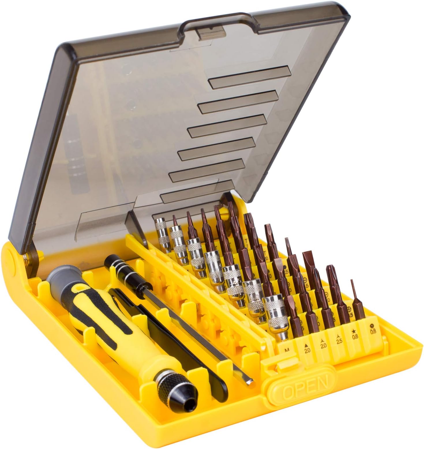 OLRIKE 58 in 1 Precision Screwdriver Set, 42 bit S2 Alloy Steels Magnetic Professional Mini Portable Screwdriver Bit Sets, Repair Tool for PC, Laptop, MacBook, Mobile, Phone, Xbox, Glasses