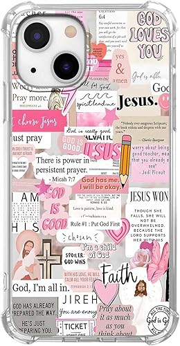 Miniatura 81 de Cubierta de Teléfono con Versículos de la Biblia y Citas Cristianas de Jesús en Collage, Funda Protectora Suave de TPU de Moda para iPhone 16 Pro,