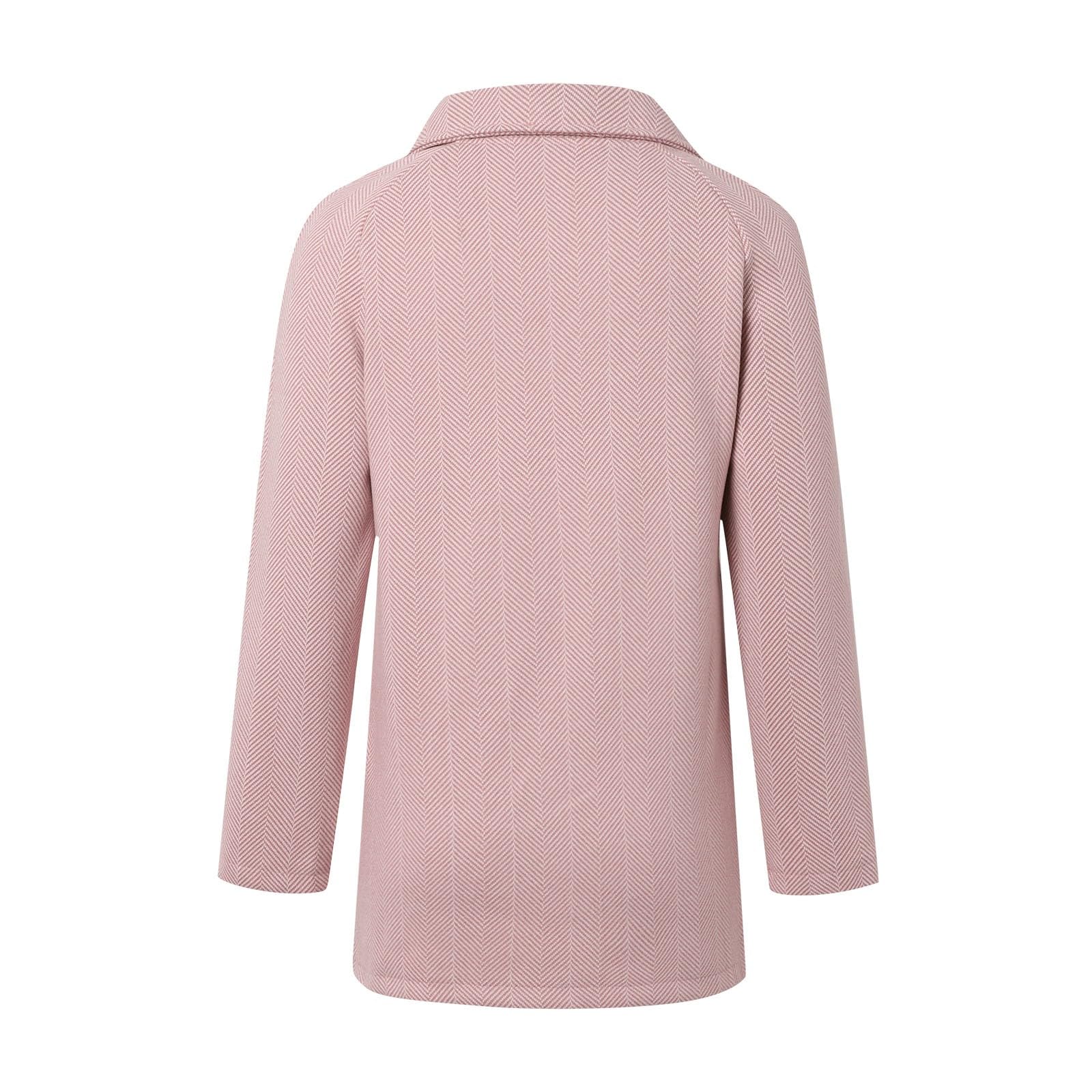 Trench Donna il Motivo a Spina di Pesce alla Moda È un Cappotto di Lana Ampio e Sottile, Piccolo e Versatile Outdoor