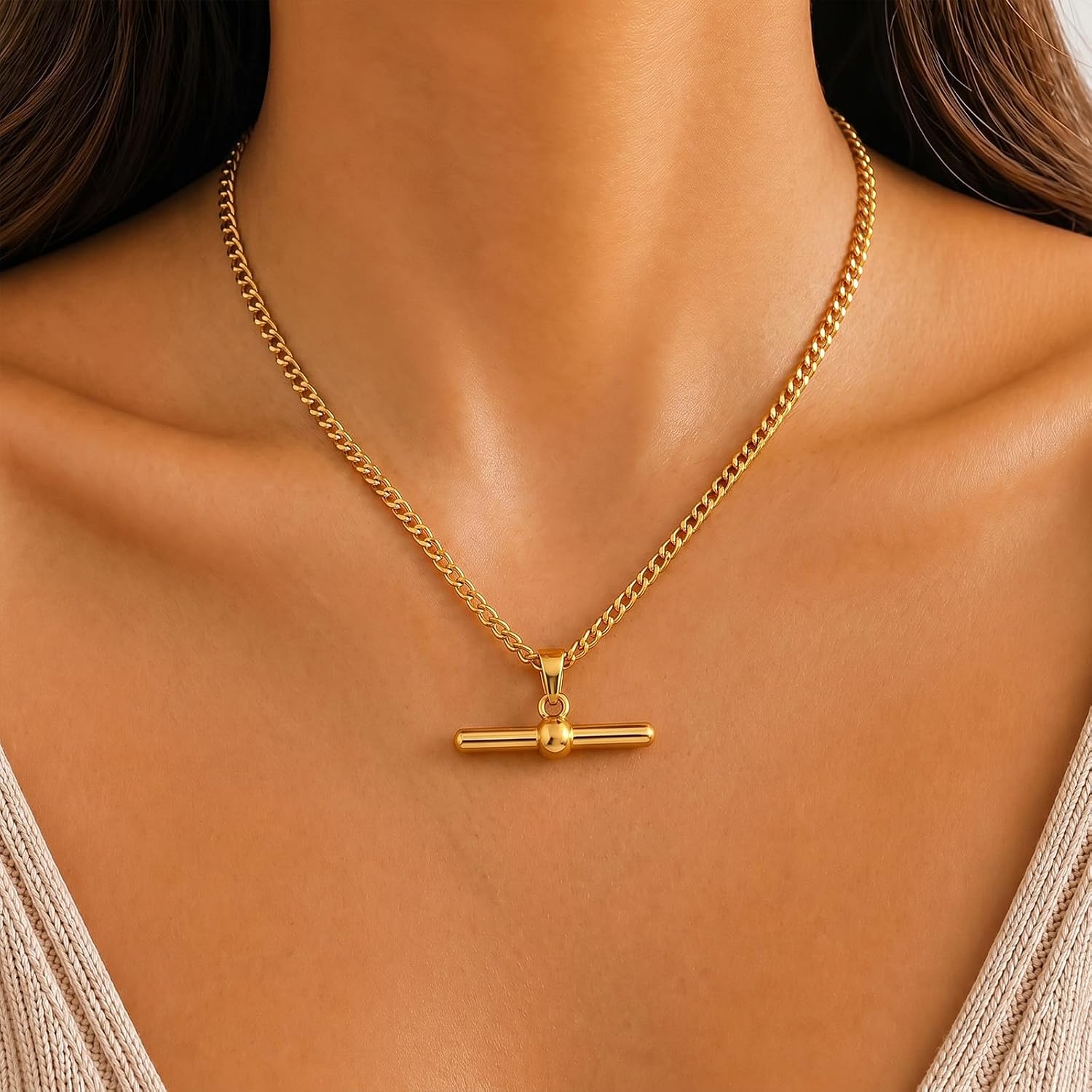 Layered Necklaces for Women Pearl Necklace Stack Gold T Bar Necklace Set Dainty Heart Pendant Jewelry Trendy 2026 Fashion Accessories Gifts