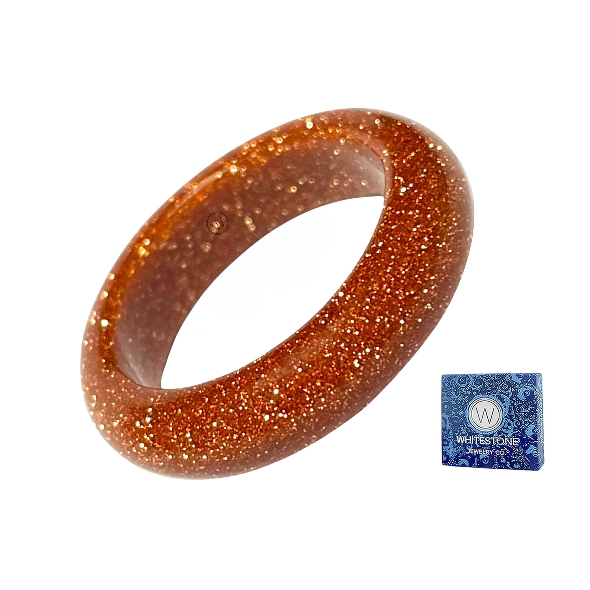 WHITESTONE JEWELRY CO. Birthstone Band Ring for Women and Men | Stackable 6mm Wide | Made from High-Grade Natural Stones | Maya Stone Ring Collection