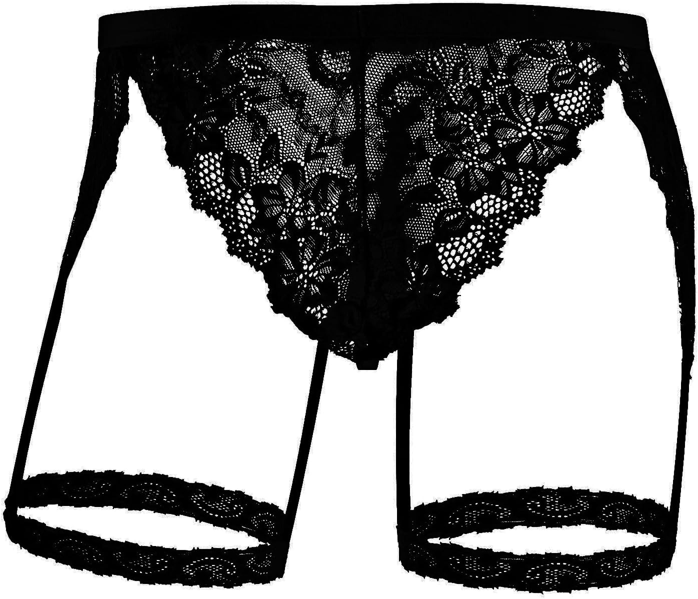 ABAFIP Men's Lace Underwear Sheer Pouch Garter Panties Crossdressing Sexy Lingerie Sissy Underpants - Image 2