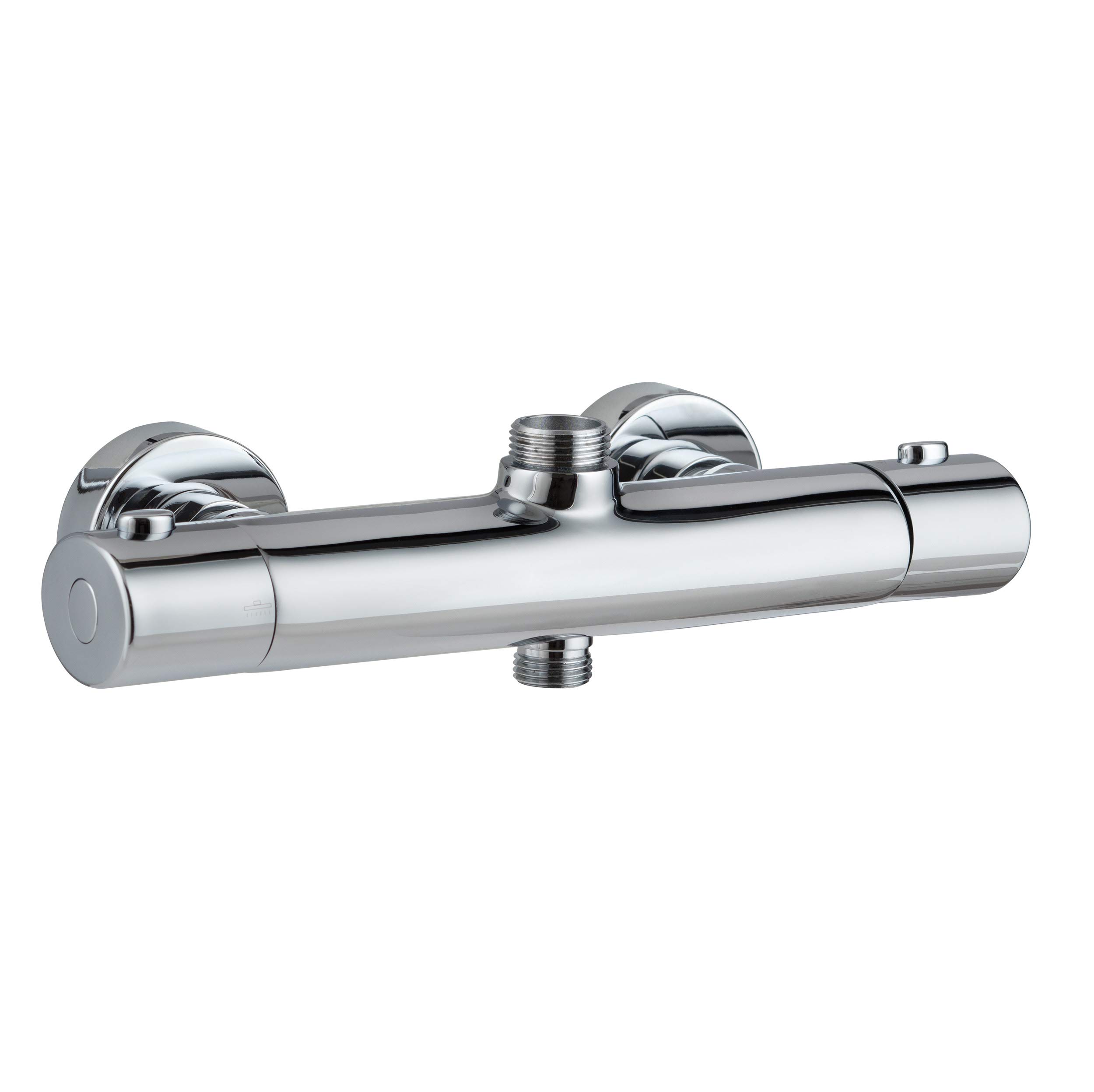 Wirquin 60721387 Colonne de douche avec mitigeur thermostatique Siena Comfort 3 jets, inverseur céramique 3 jets chromé, inverseur céramique, anti-calcaire, sécurité 38°C, ACS