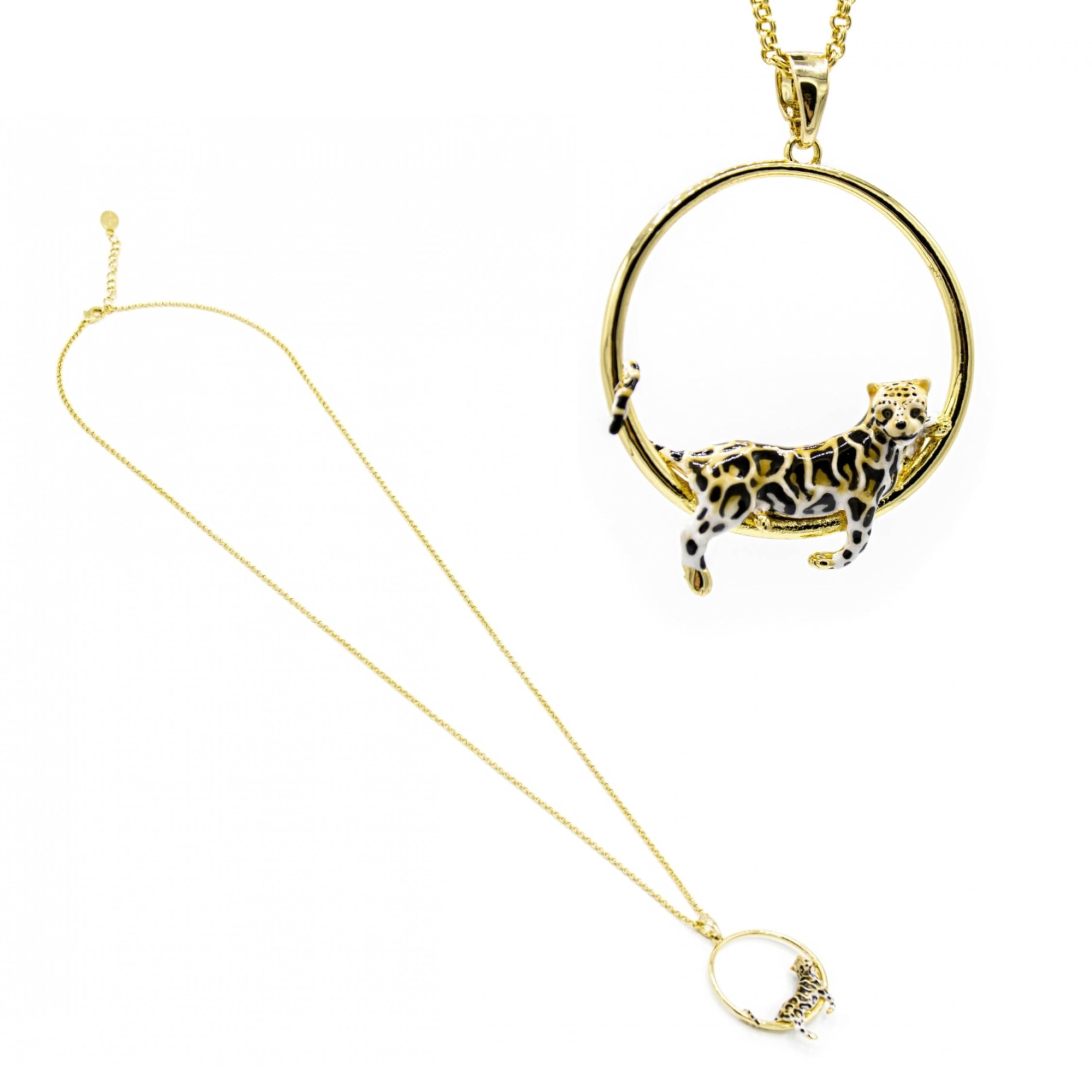 Bill SkinnerNecklaces for Women, Nature Inspired, UK Designed, Gold Enamel Necklace, Cottage-core Wear, Intricately Detailed with Silky Pouch, Beautiful Gift for Her Birthday