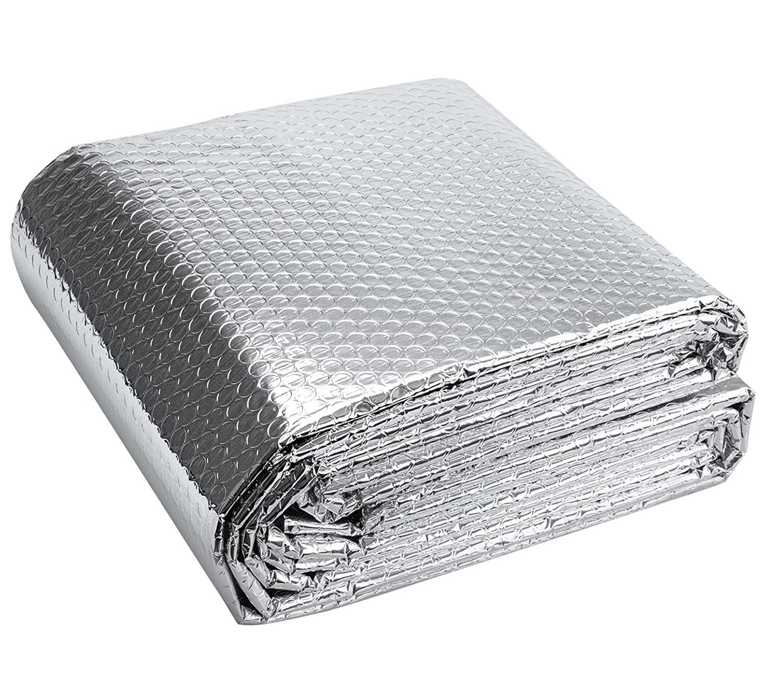 DIWAL Self Adhesive Thermal Wall Insulation Roll And Adhesive Bubble Wrap Insulation Roll Foil Radiator Heat Deflector Foil Loft Insulation Roll Foil(1x10m)