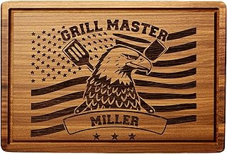 Grilling Gifts for Men, Personalized Cutting Board, Custom Wood Engraved Grill Master Cooking Gift, Unique Christmas & Birthday Presents for Husband, Dad, In-Laws & Men Who Have Everything