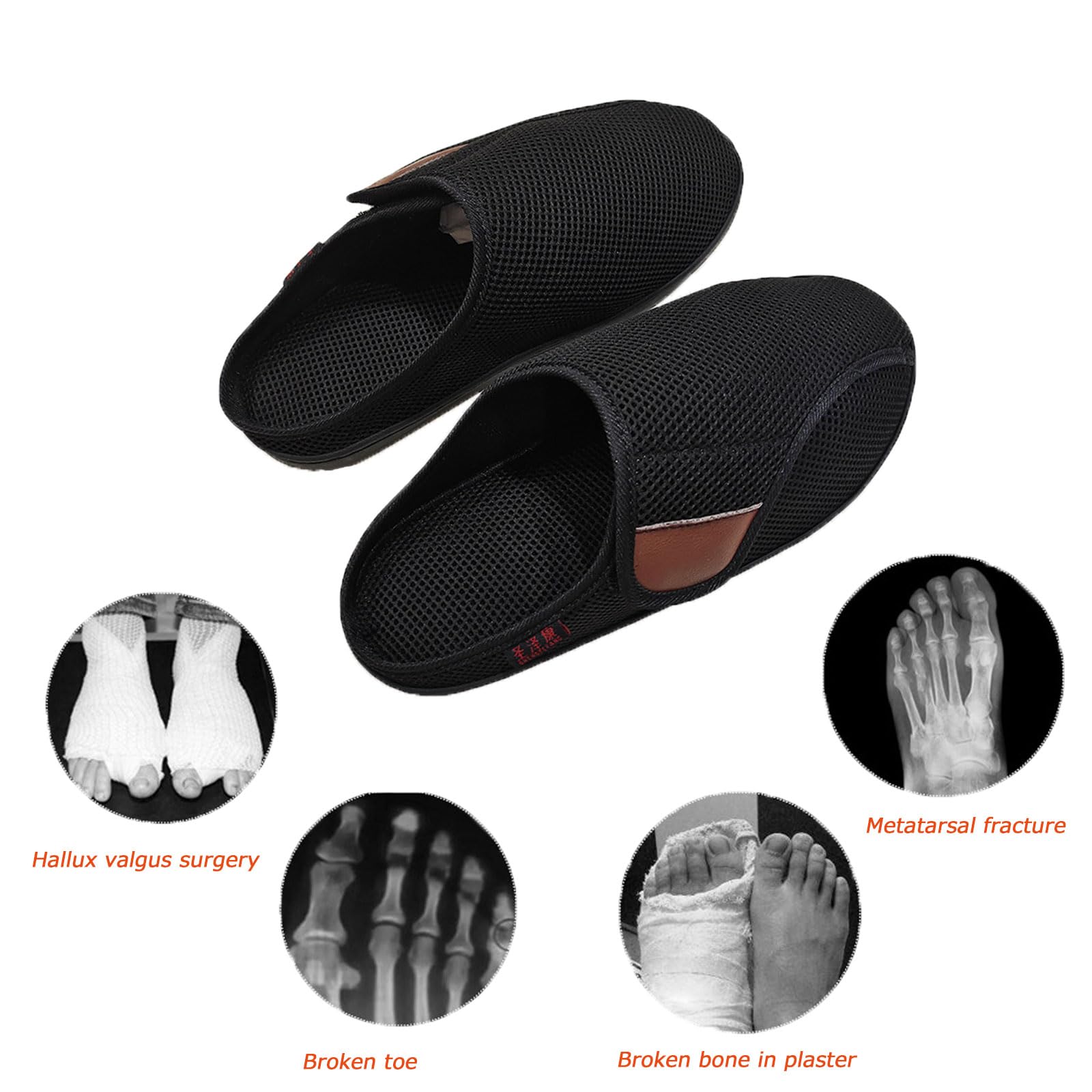 Yodilala Unisex Diabetic Shoes Extra Wide Diabetic Sandals, Adjustable Closed Arch Support Orthotic Shoes for Diabetic Edema Plantar Fasciitis Bunions Arthritis Swollen Feet