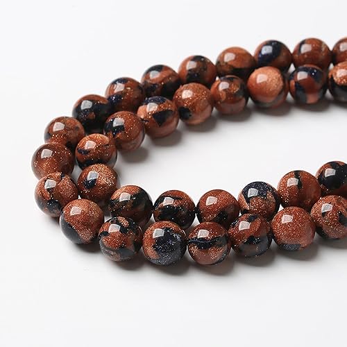 Miniatura 4 de 32 cuentas de piedra arenisca bicolor estrellada de 0.472 pulgadas (0.472 in), redondas, sueltas, espaciadoras sueltas y naturales, para hacer