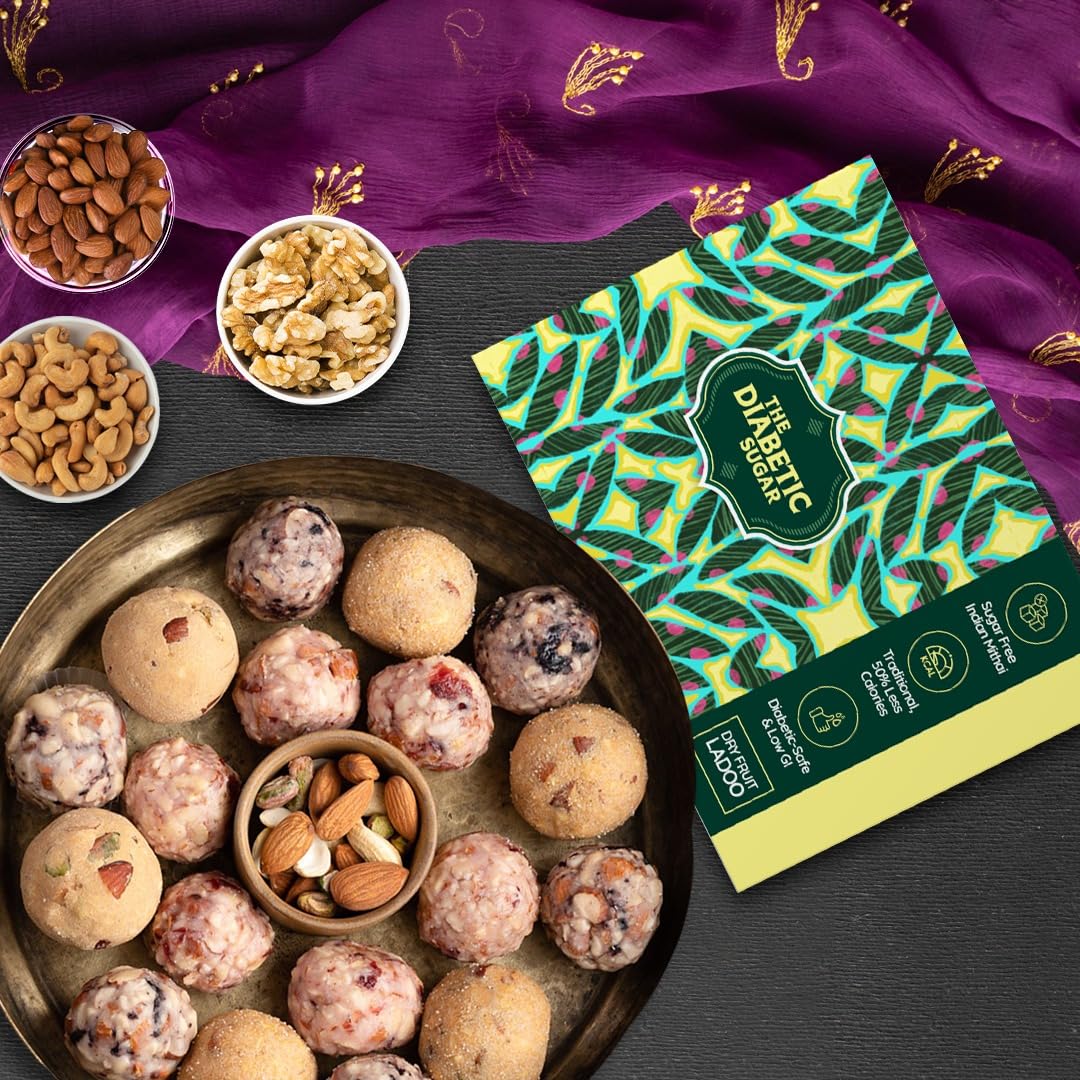 The Diabetic Sugar Cashew and Almond Ladoo loaded with Dry Cranberry