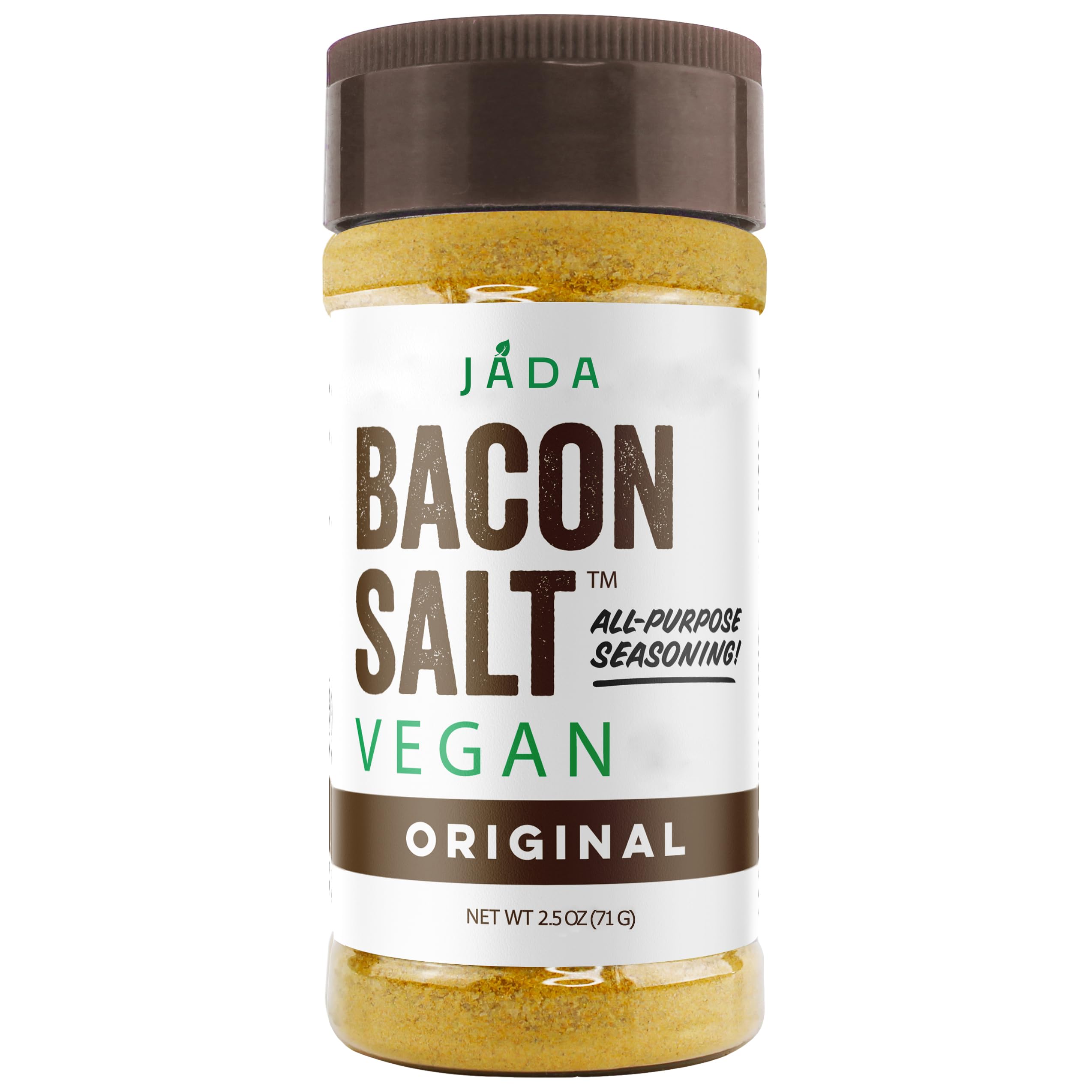 Jada Spices Original Bacon Salt - All-Natural Vegan Bacon Seasoning Salt, Gluten-Free Flavored Salt for Chicken, Veggies, Steak
