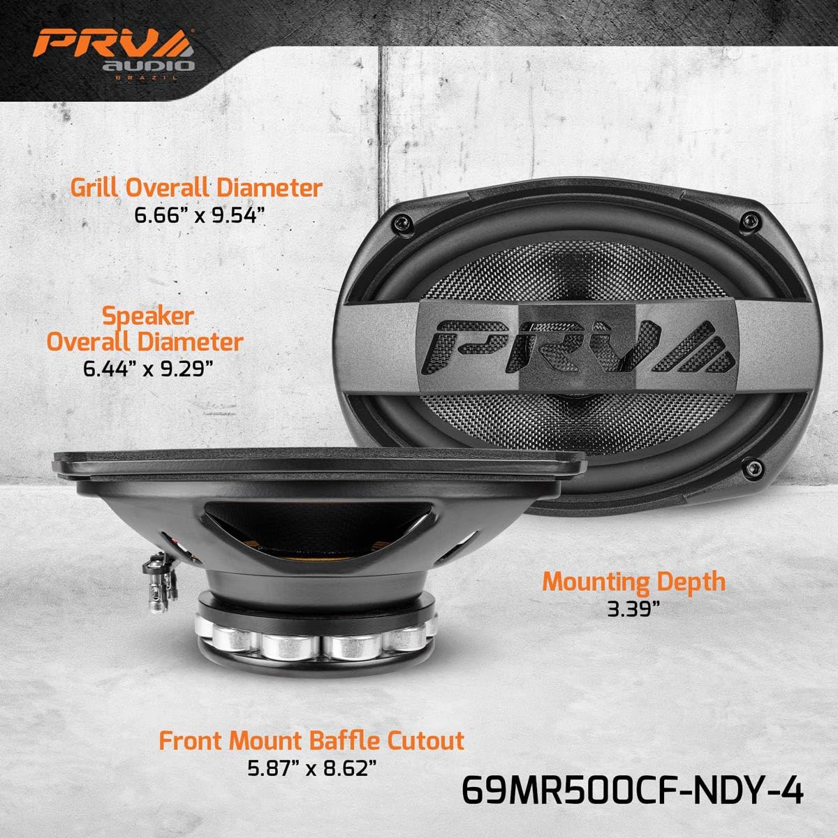 Amazon.com: PRV AUDIO Carbon Fiber 6x9 Midrange Speaker 500 Watts