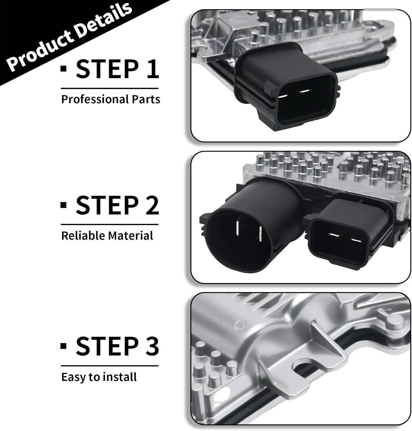 FCM128 Engine Radiator Cooling Fan Control Unit Module, Replacement for Ford Flex 2010-2011 Replacement for Lincoln Mks 2010-2016, Replaces AA8Z8B658B