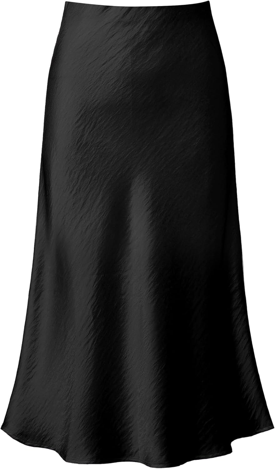 Mist Azur Silky Satin Long Skirt for Women Elastic High Waisted A Line Maxi Skirt 7307