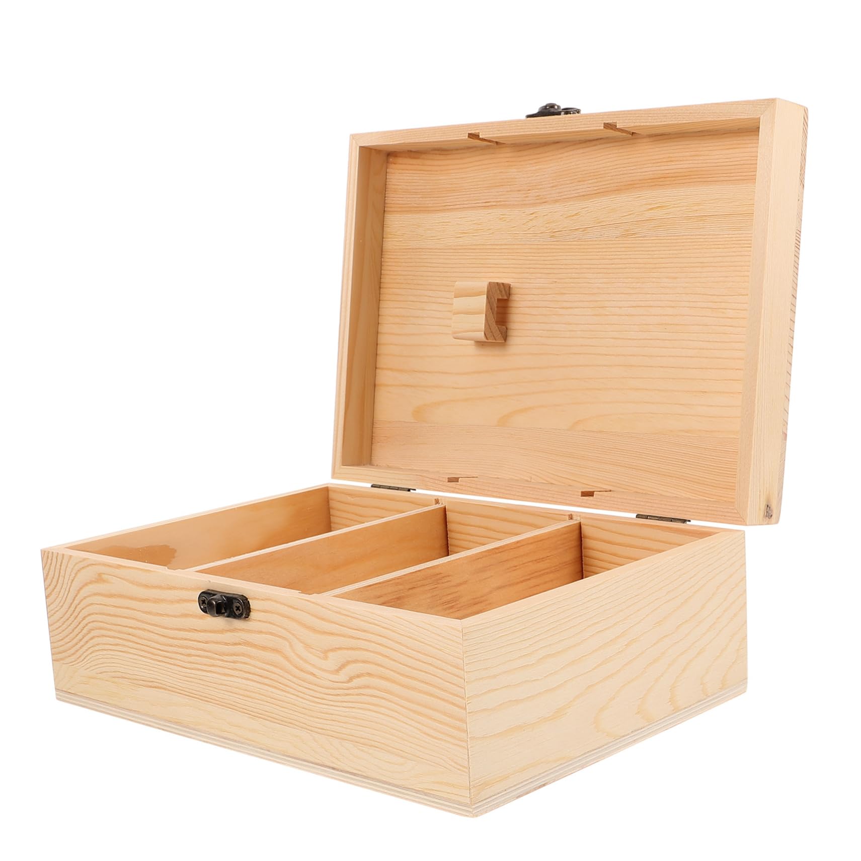 Scatola in Legno Porta Oggetti per Cucito, Organizer per Aghi Imbottitura; Custodia Sicura per Riporre Aghi e Accessori